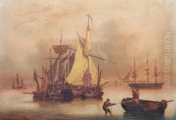 Shipping Oil Painting by William Joy