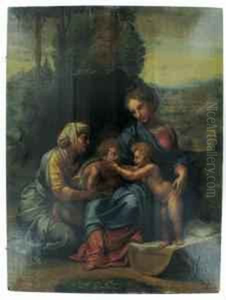 La Petite Sainte Famille Oil Painting by Jules Romain Joyant