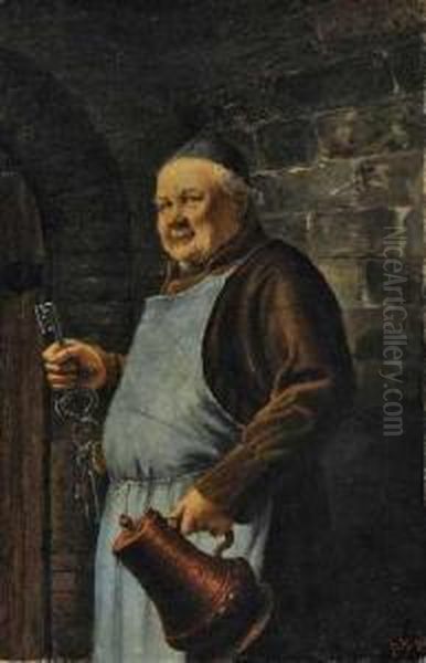 Bruder Kellermeister Oil Painting by Kinzel Jozef