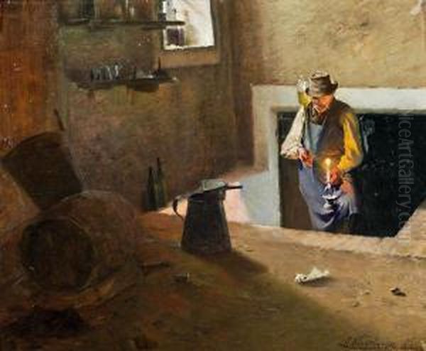 Der Weinbauer Oil Painting by Kinzel Jozef