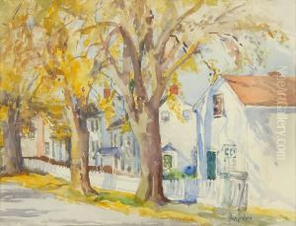 North Shore Street Scene. Oil Painting by Alice Judson