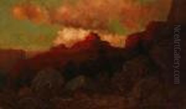 Grand Canyon Sunset Oil Painting by William Lee Judson