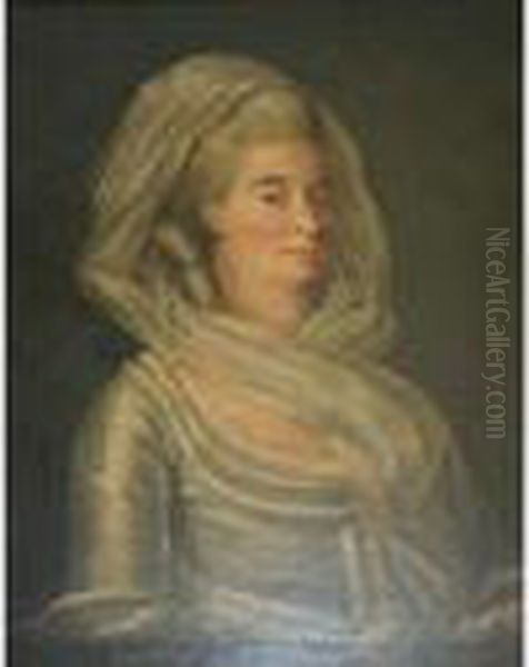 Portrait Of A Lady Oil Painting by Jens Juel