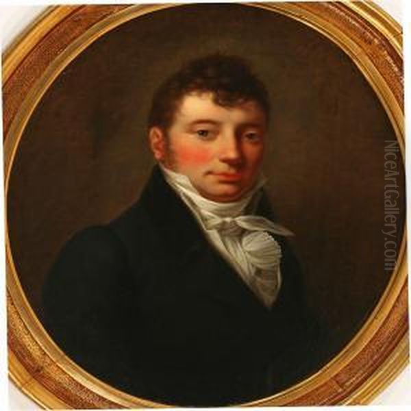 Portrait Of Captain Jacob Luytkis Oil Painting by Jens Juel