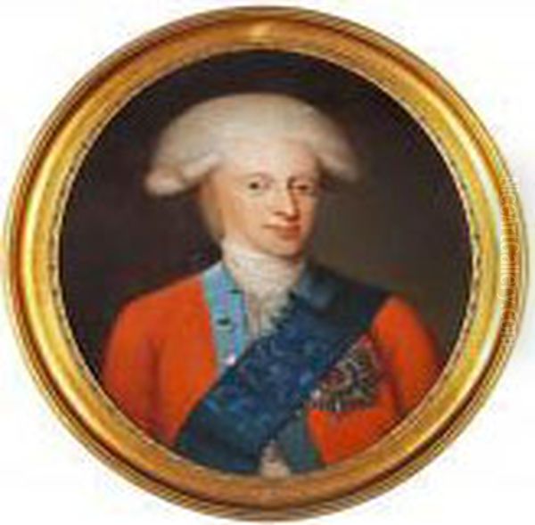 Portrait Of King Frederik Vi Of Denmark Oil Painting by Jens Juel