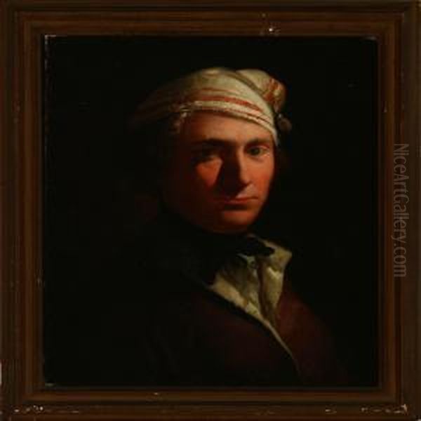 Portrait Of Ayoung Man Oil Painting by Jens Juel