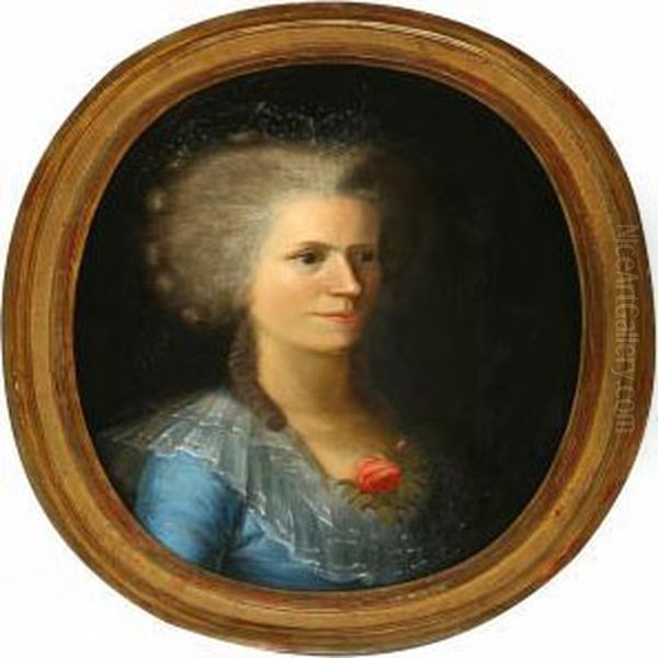 A Distinguished Lady Oil Painting by Jens Juel