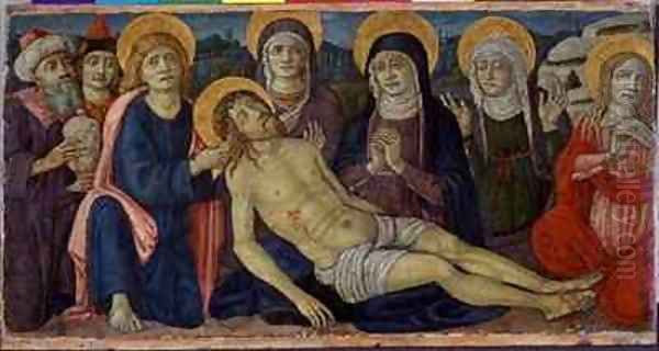 The lamentation of Christ Oil Painting by Guidoccio Cozzarelli