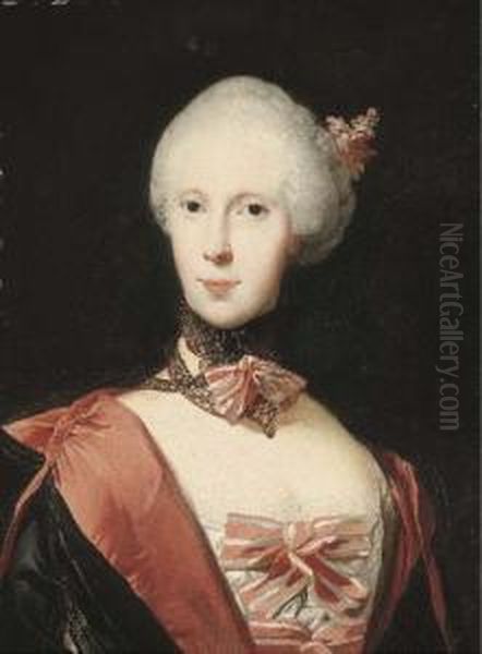 Portrait Of A Lady Oil Painting by Jens Juel