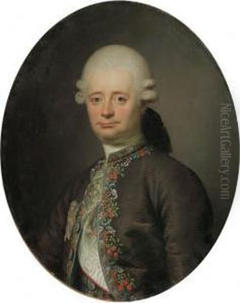 Portrait Of Baron Otto Blome Oil Painting by Jens Juel