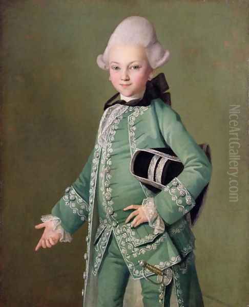 Portrait of Aleksei Bobrinsky as a Child, 1769 Oil Painting by Carl-Ludwig Christinek