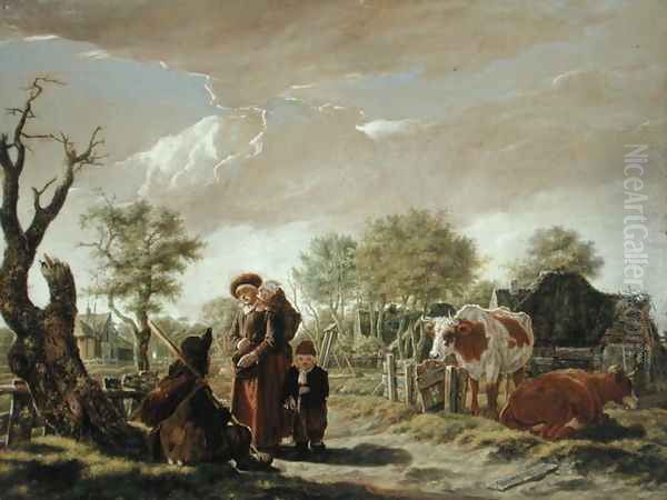 The Traveller Oil Painting by Rafel Govertsz Camphuysen