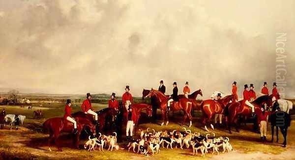 The Meet of the Buck Hounds, c.1845 Oil Painting by Henry Calvert