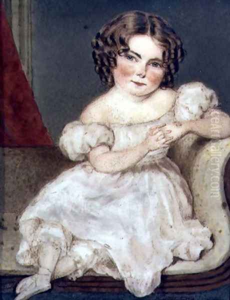 Augusta FitzHerbert, 1833 Oil Painting by William the Elder Corden