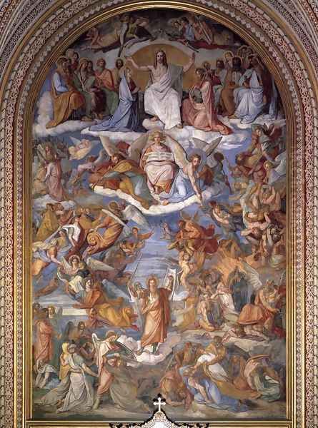 The Last Judgment 1836-39 Oil Painting by Peter von Cornelius