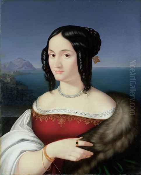 Carolina Grossi, the first Wife of the Artist, 1813-14 Oil Painting by Peter von Cornelius