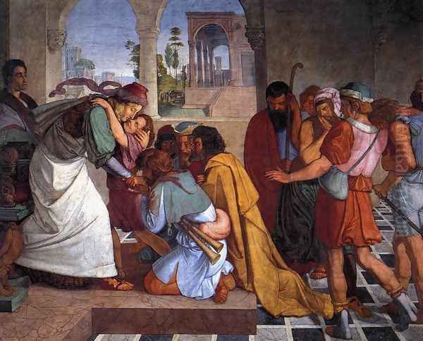 The Recognition of Joseph by his Brothers Oil Painting by Peter von Cornelius