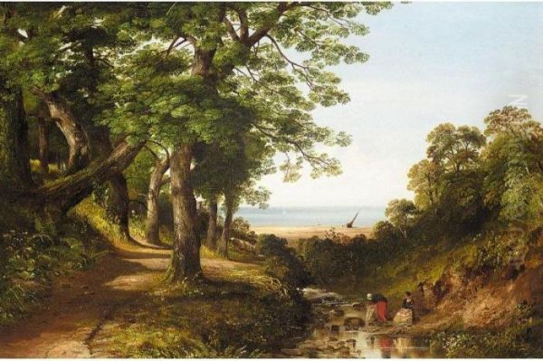 The Washerwomen Oil Painting by Henry Jutsum