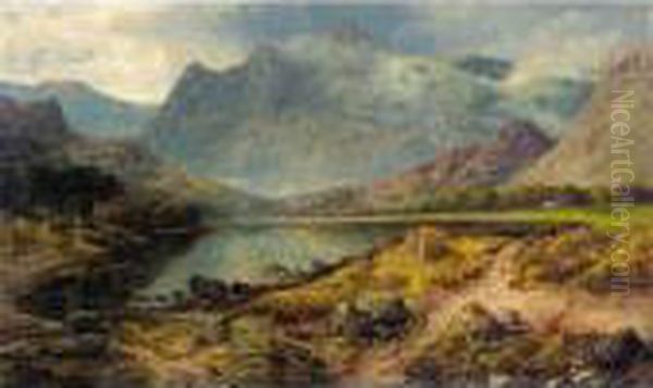 A Highland Loch Oil Painting by Henry Jutsum