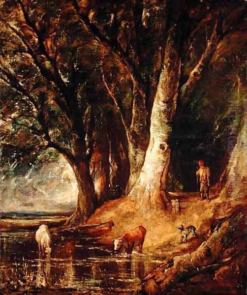 The Edge of the Wood Oil Painting by Thomas Churchyard