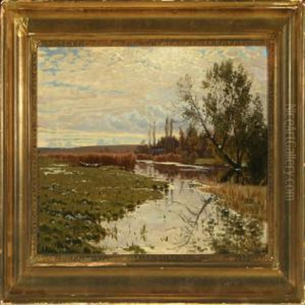 Scenery From Susa Nearherlufsholm Oil Painting by Ludvig Kabell