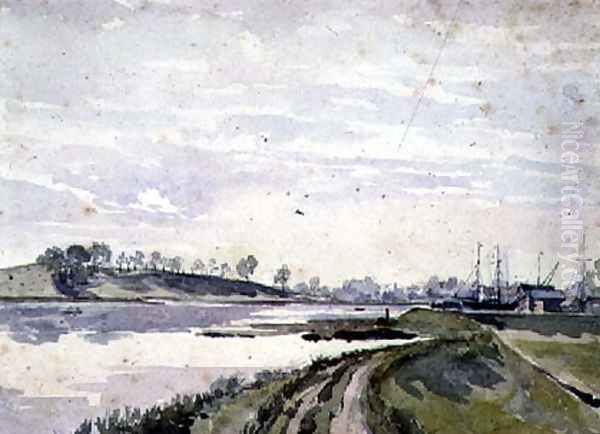 The Deben, Woodbridge, Suffolk Oil Painting by Thomas Churchyard