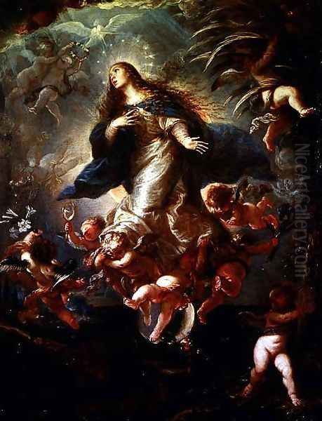 Immaculate Conception Oil Painting by Mateo the Younger Cerezo