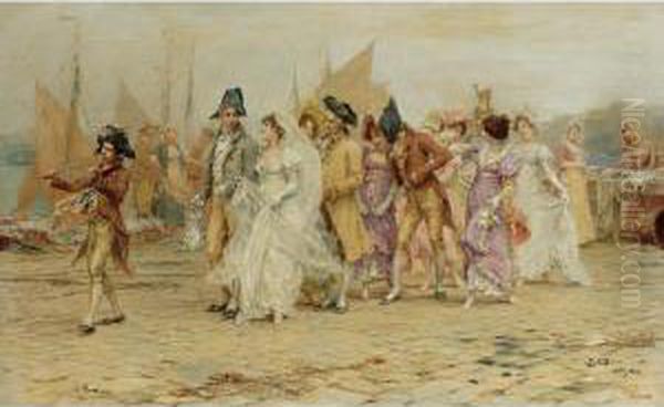 The Wedding Procession Oil Painting by Frederick Hendrik Kaemmerer