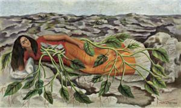 Roots Oil Painting by Frida Kahlo