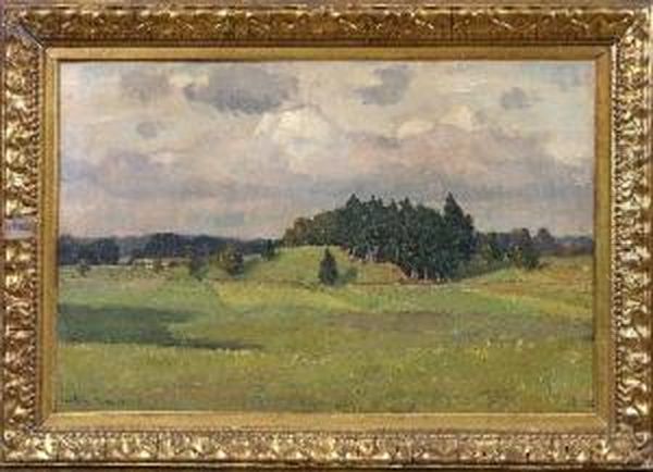 Grune Landschaft Oil Painting by Richard Kaiser