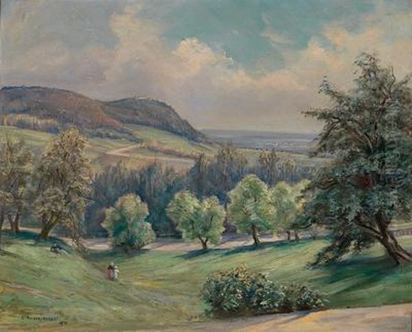 Kahlenberg Oil Painting by Carl Kaiser-Herbst