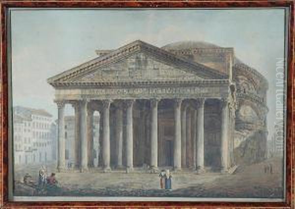 Veduta Del Pantheon Oil Painting by Franz Keiserman