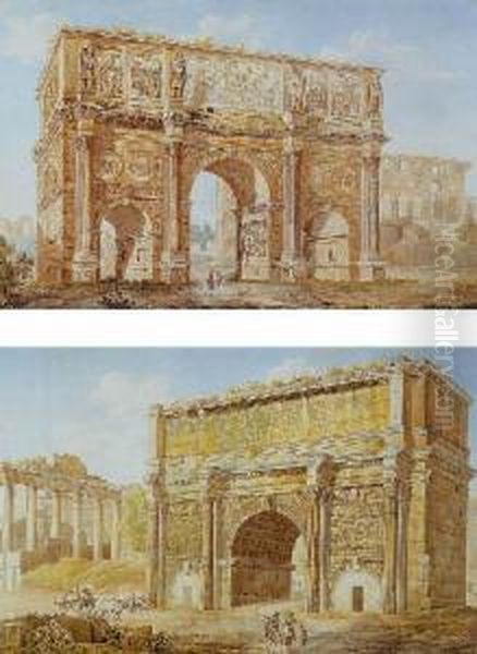 Arch Of Constantine Oil Painting by Franz Keiserman