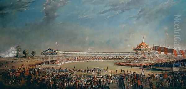 Delhi Durbar, celebration on the occasion of Queen Victoria becoming Empress of India, 1877 Oil Painting by Alexander Caddy