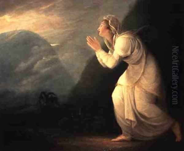 Persian Lady Worshipping the Rising Sun 1784 Oil Painting by Maria Hadfield Cosway