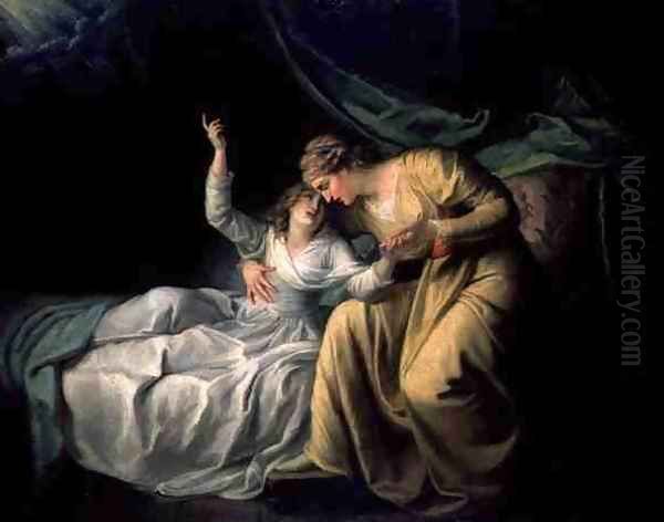 The Death of Miss Gardiner 1789 Oil Painting by Maria Hadfield Cosway