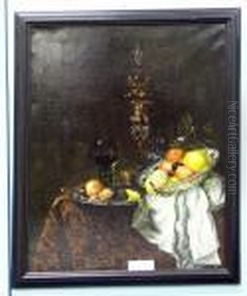 Paskrift O Dat 1988 A Tergo. Stilleben. Oil Painting by Willem Kalf