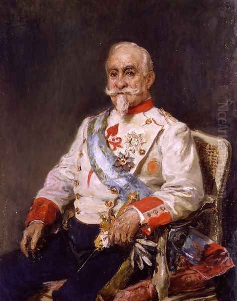 Retrato del Conde Guaki (Portrait of Count Guaki) Oil Painting by Ignacio Pinazo Camarlench