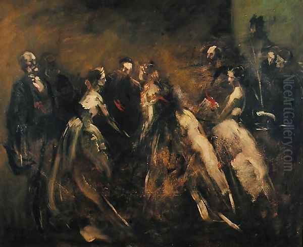 Reception at the Tuileries Palace during the Second Empire Oil Painting by Jean-Baptiste Carpeaux