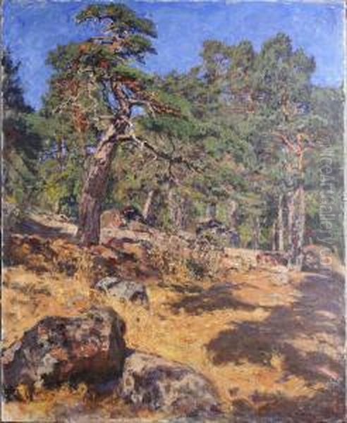 Tallbacke Oil Painting by Gottfrid Kallstenius