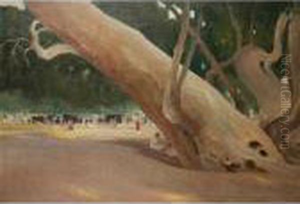 In The Shade Of Giants, California Oil Painting by Ivan Leonidovich Kalmykov