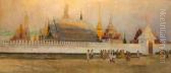 Temple Of The Imperial Buddha Oil Painting by Ivan Leonidovich Kalmykov