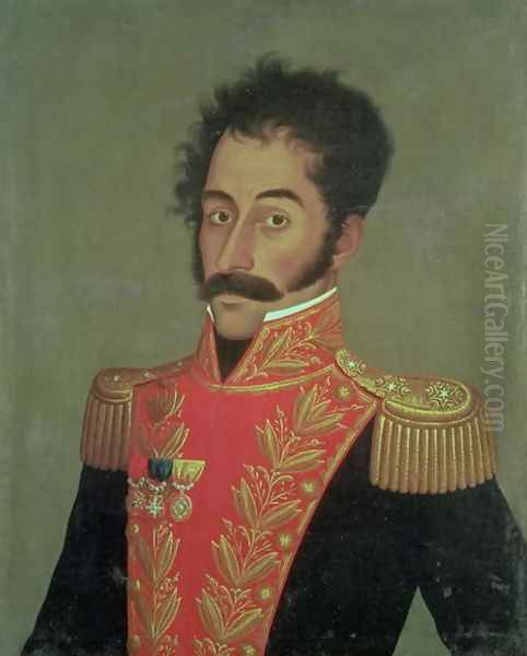 Simon Bolivar (1783-1830), portrait, c.1820 Oil Painting by Gil de Castro