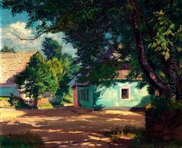 Chalupy Oil Painting by Alois Kalvoda