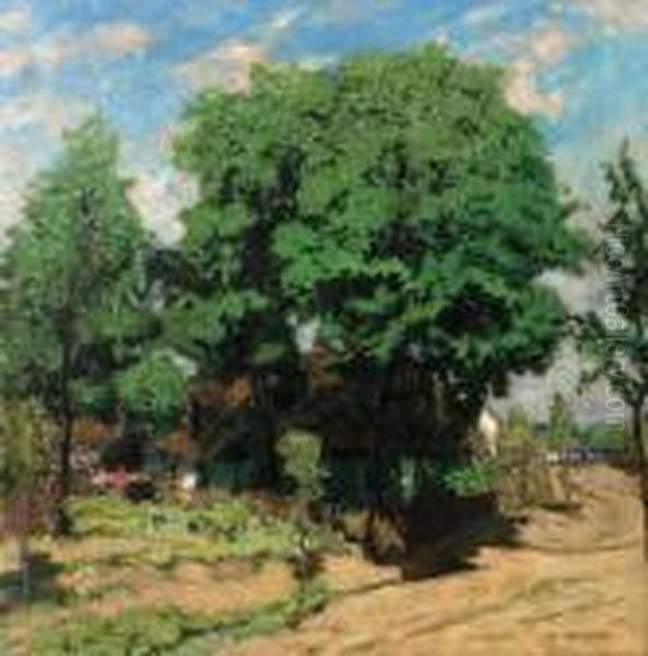 Road To Village Oil Painting by Alois Kalvoda