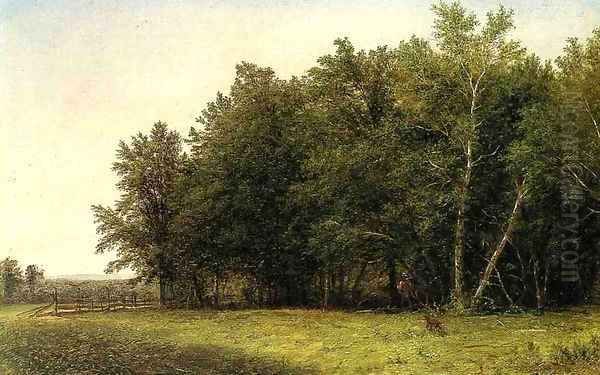 Landscape with Hunter no dates listed Oil Painting by John William Casilear