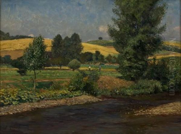 Sommerliche Eifellandschaft Oil Painting by Eugen Kampf