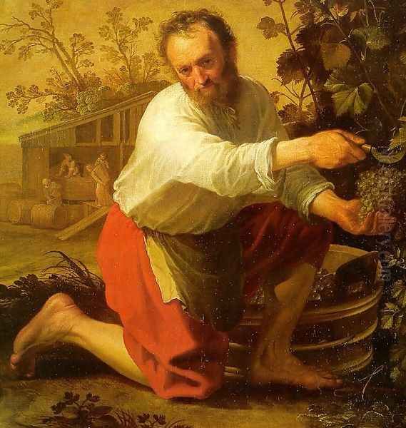 The Grape Grower 1628 Oil Painting by Jacob Gerritsz. Cuyp