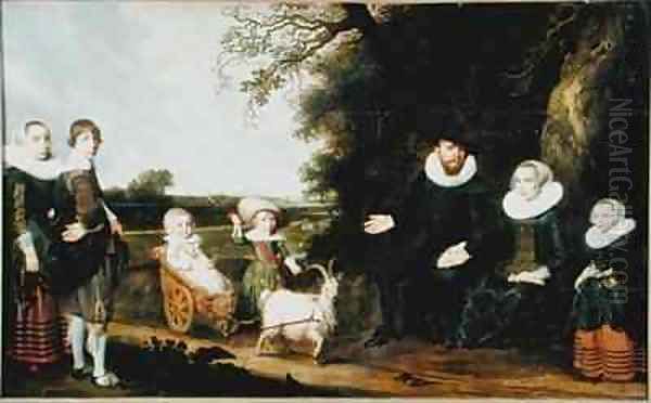 Portrait of the Artists Family Oil Painting by Jacob Gerritsz. Cuyp