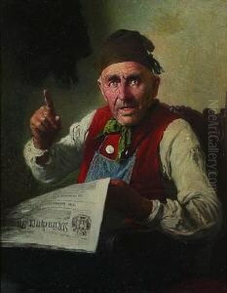 Munchner Neueste
 Nachrichten: Oil Painting by Ludwig Kandler